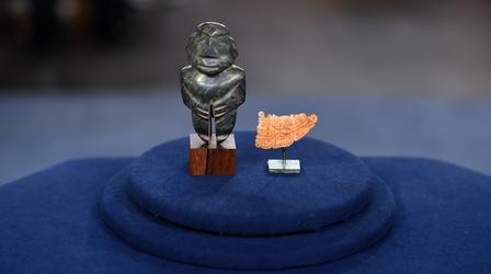 Video thumbnail: Antiques Roadshow Appraisal: Mezcala Figure & Mayan Pendant