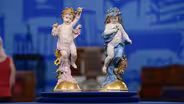 Appraisal: Meissen "Day & Night" Porcelain Figurines