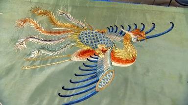 Appraisal: Chinese Embroidered Silk Textile, ca. 1850