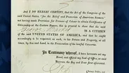 Appraisal: 1821 U.S. Citizenship Certificate