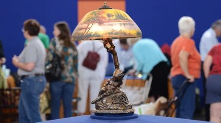 Video thumbnail: Antiques Roadshow Appraisal: Korff Bronze Lamp Base with Moe Bridges Shade