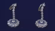 Appraisal: Diamond & Sapphire Earrings, ca. 1945