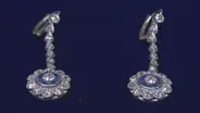 Appraisal: Diamond & Sapphire Earrings, ca. 1945