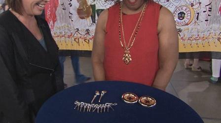 Video thumbnail: Antiques Roadshow Appraisal: Patrick Kelly Jewelry & Scarf, ca. 1980