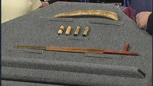 Appraisal: Pipe, Gaming Pieces & Quilt