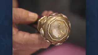 Appraisal: Gold-Quartz Cane, ca. 1850