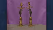 Appraisal: Gilt Bronze Candlesticks, ca. 1810