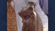 Appraisal: Moravian Redware Squirrel Bottle