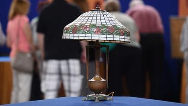 Appraisal: Unique Art Glass Shade & Moe-Bridges Table Lamp