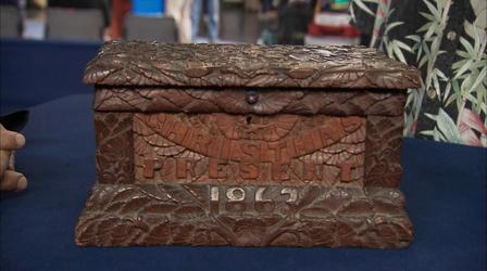 Video thumbnail: Antiques Roadshow Appraisal: 1863 S.D. Ramsdell Carved Wooden Box