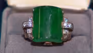 Appraisal: Chinese Jadeite & Diamond Ring