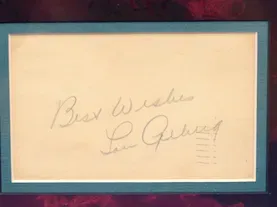 Appraisal: 1936 Lou Gehrig Autograph