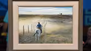 Appraisal: Peter Hurd "Checking the Fences" Watercolor