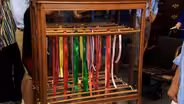 Appraisal: Country Store Ribbon Showcase Cabinet, ca. 1890