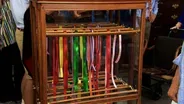 Appraisal: Country Store Ribbon Showcase Cabinet, ca. 1890