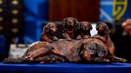 Appraisal: Walter Mader Black Forest Carved Dogs, ca. 1900