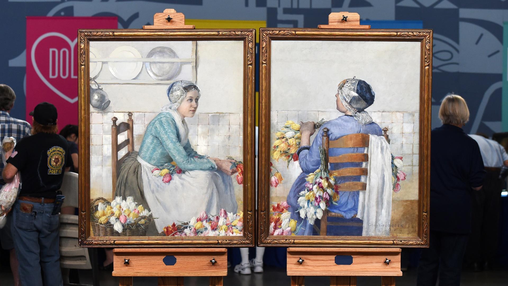 Appraisal 1889 Hitchcock Oil Diptych Antiques Roadshow NJ PBS