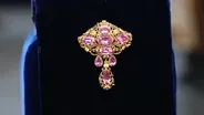 Appraisal: Georgian Topaz Brooch & Ear Pendants, ca. 1830