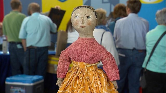 Antiques Roadshow | Appraisal: Oil-painted Cloth Early American Doll, ca. 1850