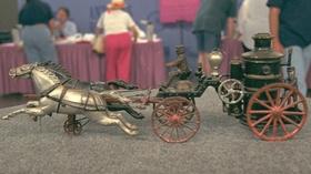 Video thumbnail: Antiques Roadshow Appraisal: Ives Oversized Fire Pumper, ca. 1912