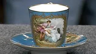 Appraisal: Sèvres-Style Cup and Saucer, ca. 1950