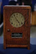 Appraisal: Gustav Stickley Oak Mantel Clock, ca. 1911