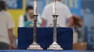 Appraisal: 1761 George III Columnar Candlestick Set