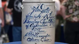 Appraisal: 1868 Ohio Salt-glazed Stoneware Crock