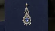 Appraisal: Sapphire, Pearl & Diamond Pendant, ca. 1920