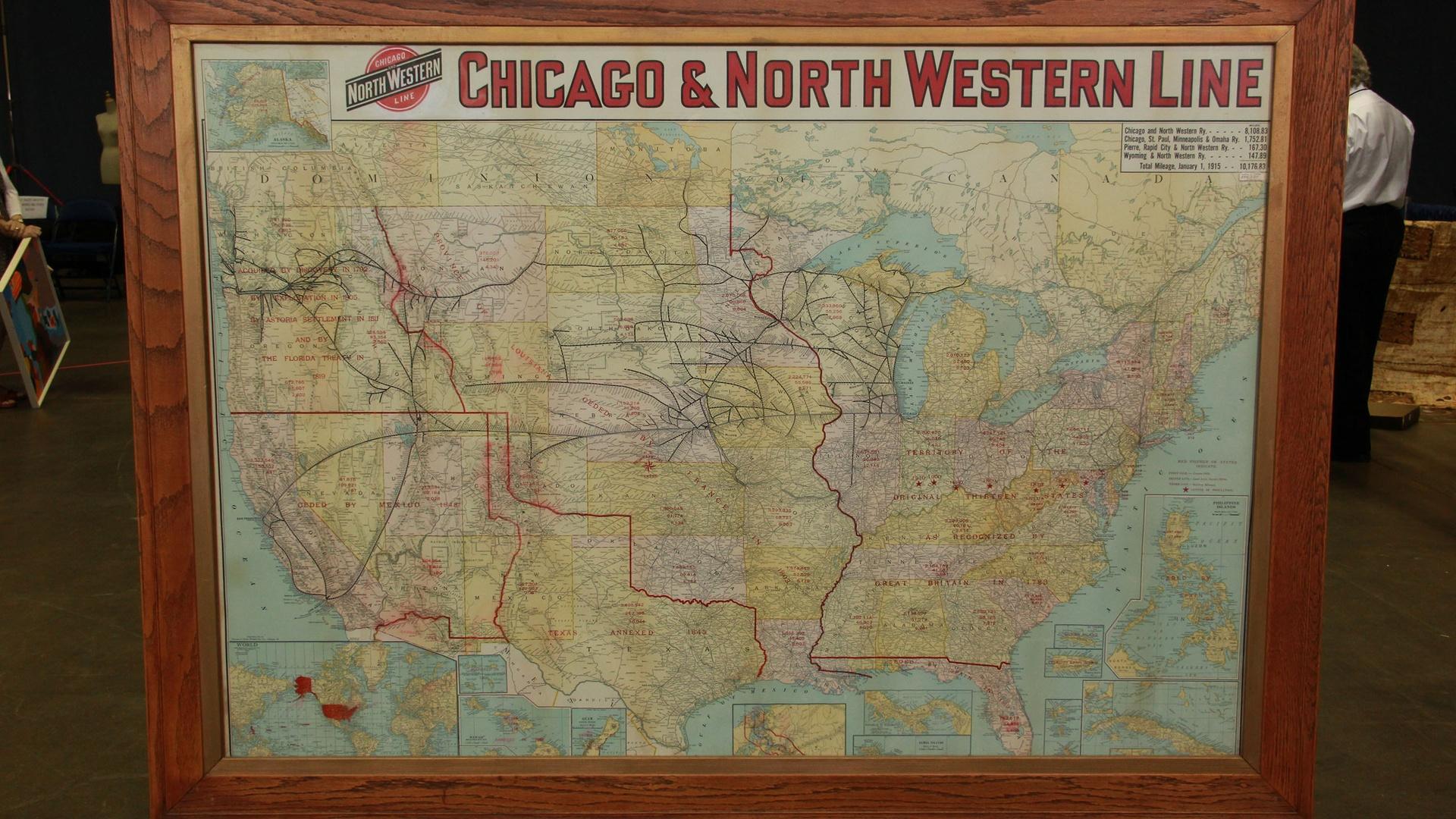  Appraisal 1915 Rand McNally Railway Map Antiques Roadshow WLIW