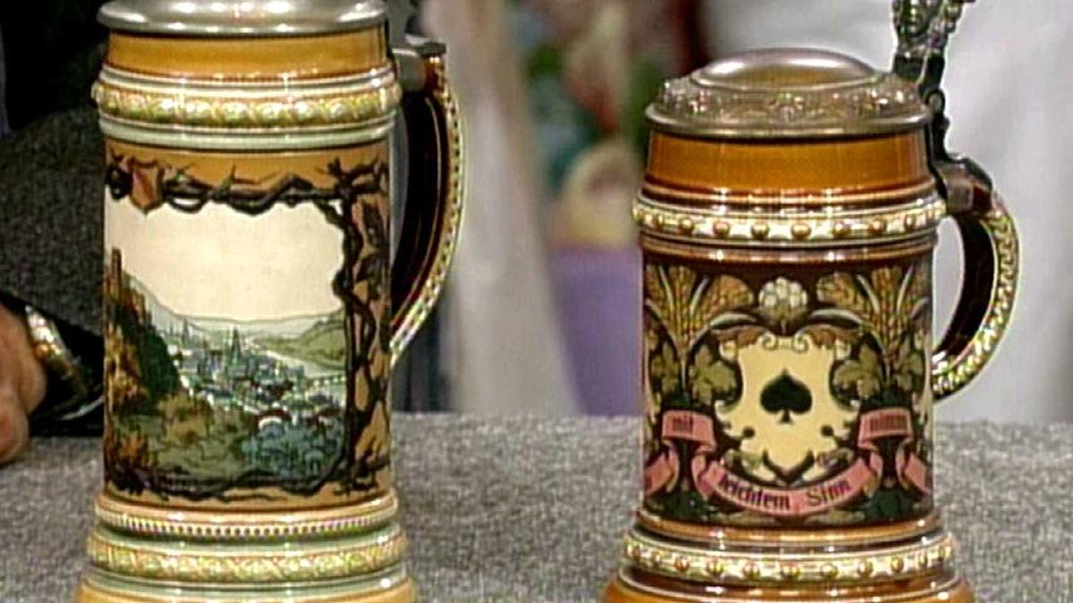 Appraisal Mettlach Beer Steins Antiques Roadshow THIRTEEN New