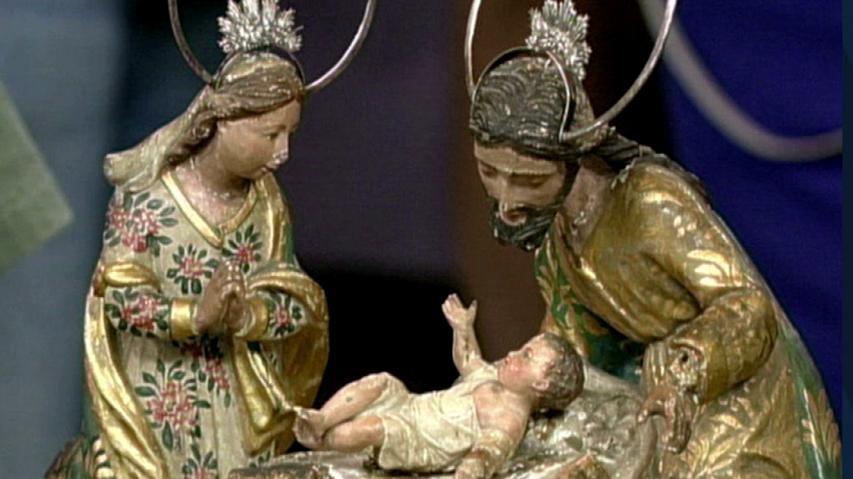 Appraisal: 18th-Century Polychrome Plaster Figures