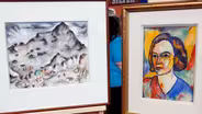 Appraisal: Polia Pillin Paintings & Plate