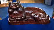 Appraisal: Carved Wood Sculpture of a Cat