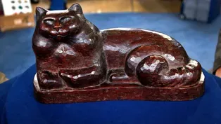 Appraisal: Carved Wood Sculpture of a Cat