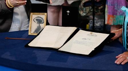 Video thumbnail: Antiques Roadshow Appraisal: "Angel-Fish" Pin from Mark Twain, ca. 1895
