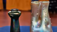Appraisal: Bohemian & Loetz Iridescent Vases