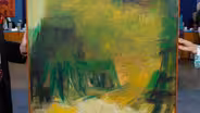Appraisal: Marie Hull "Yellow Hill" Oil Painting, ca. 1960