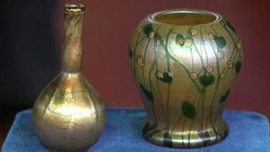 Appraisal: Four Tiffany Favrile Glass Vases