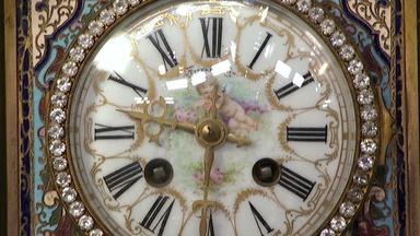 Appraisal: French Tiffany Clockset