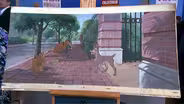 Appraisal: 1955 Walt Disney "Lady and the Tramp" Background