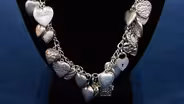 Appraisal: Victorian Puff Heart Charm Necklace, ca. 1895