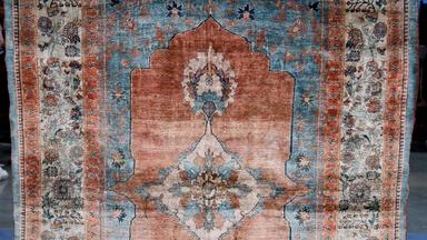 Appraisal: Late 19th-Century Heriz Silk Rug