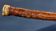 Appraisal: 1881 Carved & Polychromed Cane