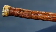 Appraisal: 1881 Carved & Polychromed Cane