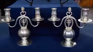 Appraisal: Georg Jensen-Style Candelabra, ca. 1950