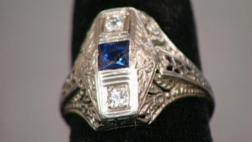 Appraisal: French-Cut Diamond Ring