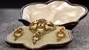 Appraisal: Gold & Topaz Jewelry Set, ca. 1835