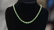 Appraisal: Jade Beads with Tiffany Clasp