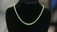 Appraisal: Jade Beads with Tiffany Clasp